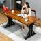 实木电脑台式桌家用简约书桌创意写字台学习桌卧室桌子铁艺办公桌_645_945 240*100*75厚度5cm