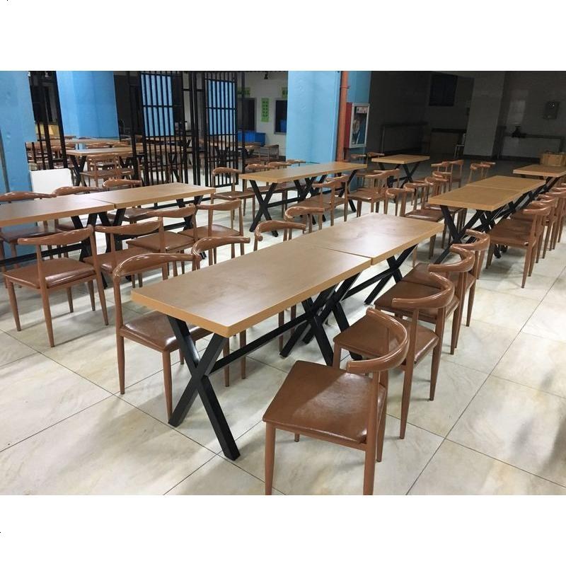 简约复古快餐桌椅小方桌奶茶店餐桌椅咖啡厅餐桌椅牛角椅桌椅组合_537_955 【棕色】牛角椅