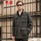 大羽中年男士短款羽绒服立领保暖冬季外套 2XL/190/104 黑色