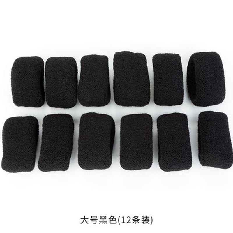 头饰弹发圈无接缝加粗加厚皮筋大号扎头发马尾皮套头绳黑色纯色简约女孩子 配饰 大号黑色(12条装)