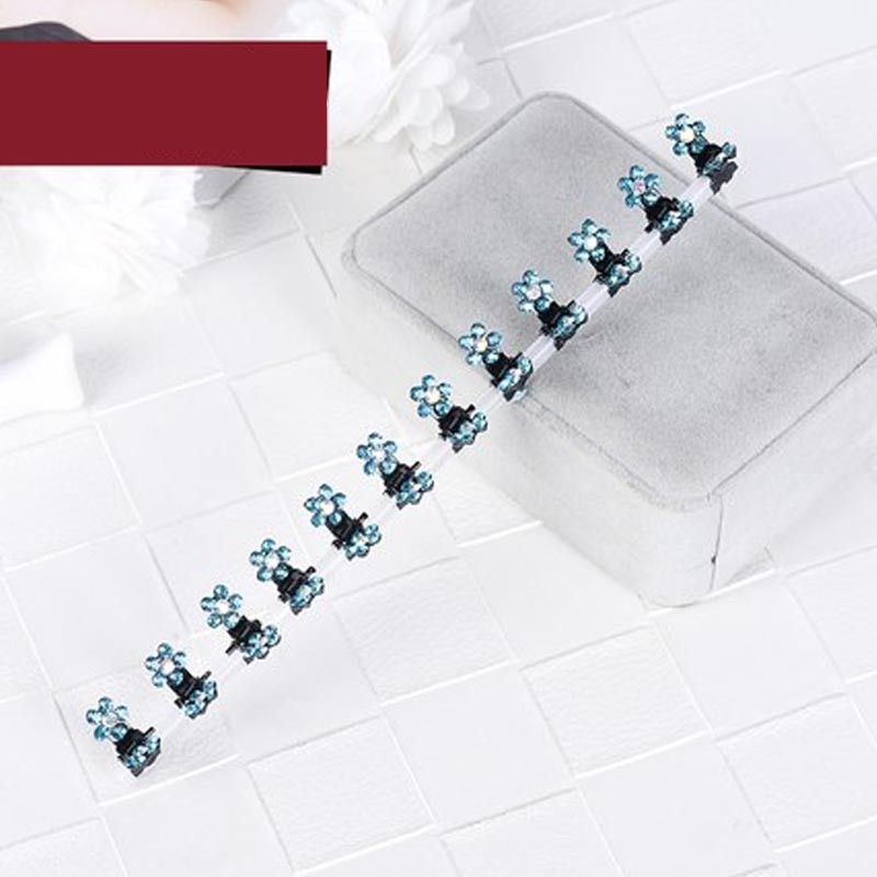 盘发小号抓夹新娘发饰品迷你儿童发抓小夹子发卡头饰发夹成人韩版小清新头发 配饰 1216湖蓝