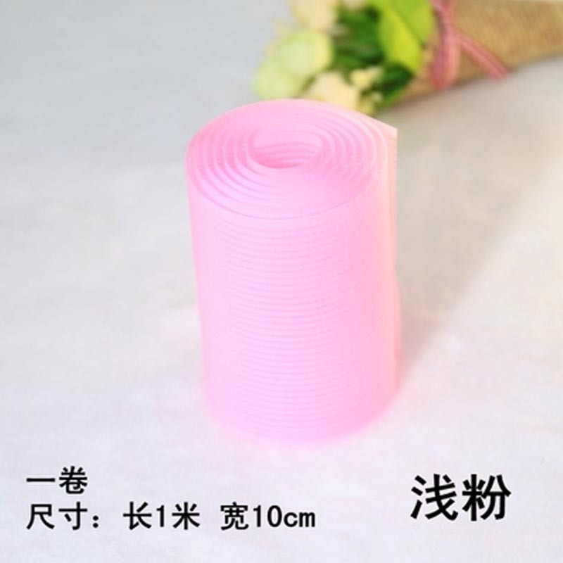 韩版简约彩色刘海贴成人魔术贴加长发帖洗脸发带碎发贴化妆女孩子头发 配饰 【10cm宽】浅粉1米