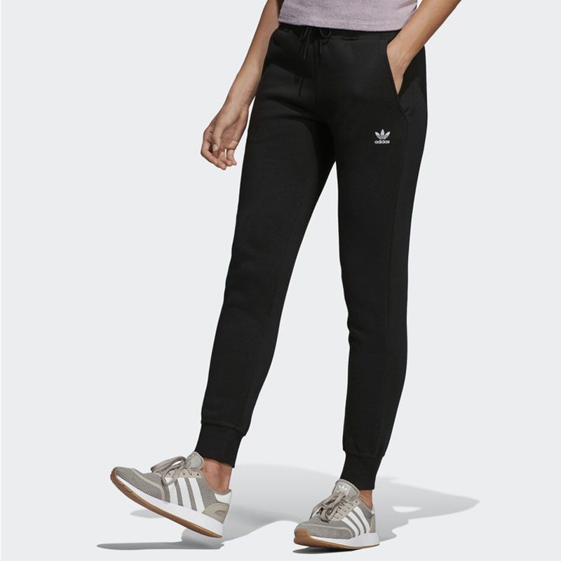阿迪达斯三叶女裤2019春季新款运动裤加绒小脚裤休闲长裤DU9607 S DU9607