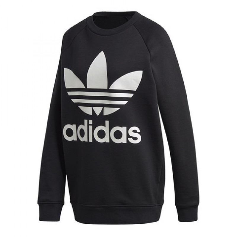 adidas阿迪达斯三叶2018女子OVERSIZEDSWEAT针织套衫DH3129 S 黑