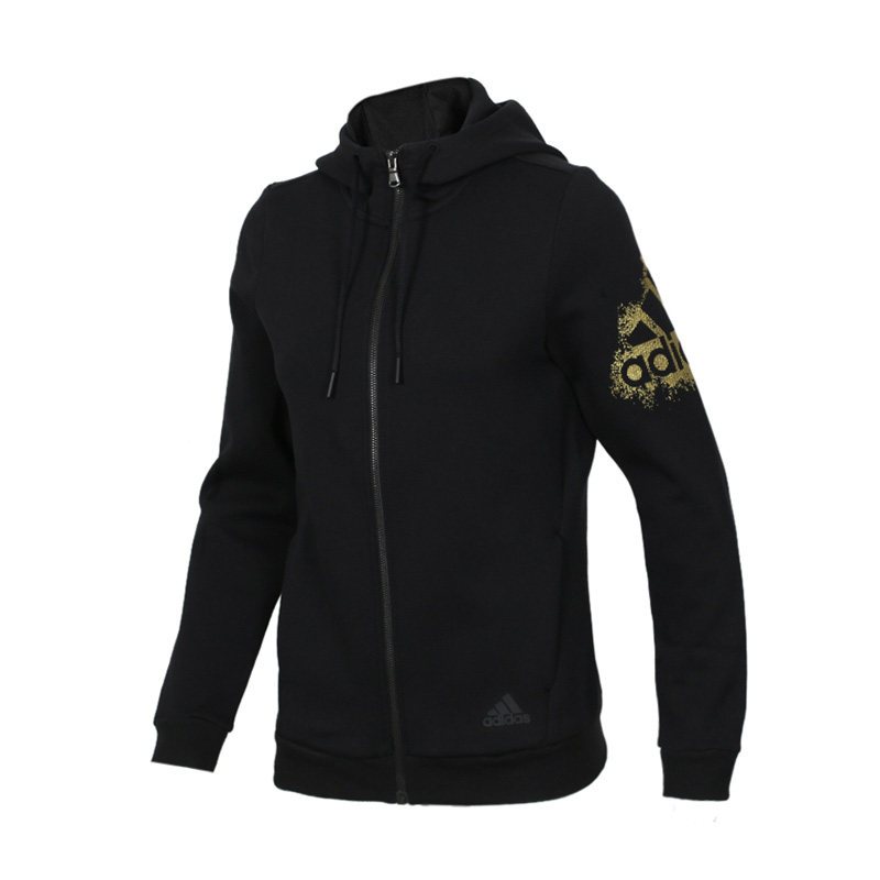 阿迪达斯女装2018年秋冬新款女子连帽夹克休闲舒适运动服-DY5775 S DY5775