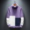 韦斯普 针织衫男2018冬季新款男士高领套头毛衣男百搭休闲打底衫N1835 M 紫色