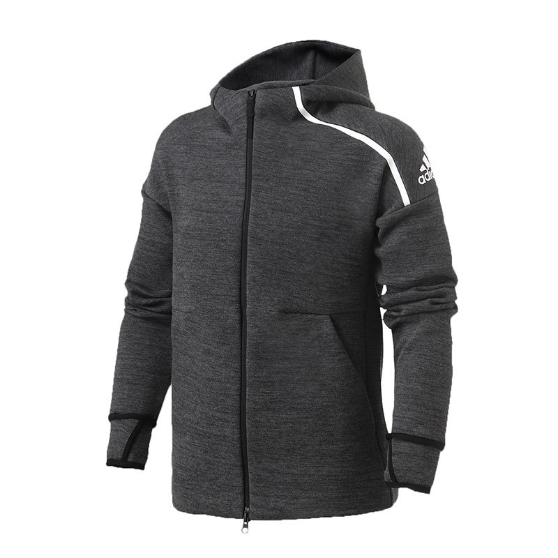 【自营】adidas男装夹克外套ZNE连帽保暖休闲运动服DY5762 XXL DY5762灰色