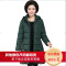 中老年羽绒棉服女加厚棉袄胖妈妈冬装加肥加大码中长款200斤棉衣 L（115斤以下） 黑色