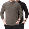 冬季加厚正品鄂尔多斯羊绒衫男100%纯山羊绒拉链半高领纯羊毛男士毛衣中年针织毛衣男高领拉链针织衫男休闲毛衣男恒源祥阿玛尼 15F19兰色 165/84A