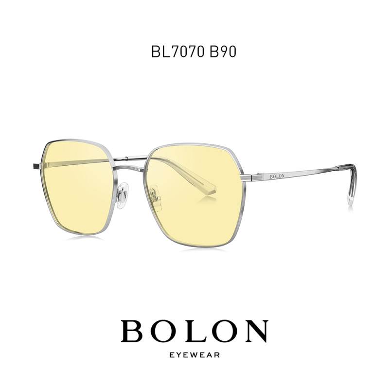BOLON暴龙2019年新款多边形蛤蟆镜飞行员太阳镜潮流墨镜眼镜BL7070 B90