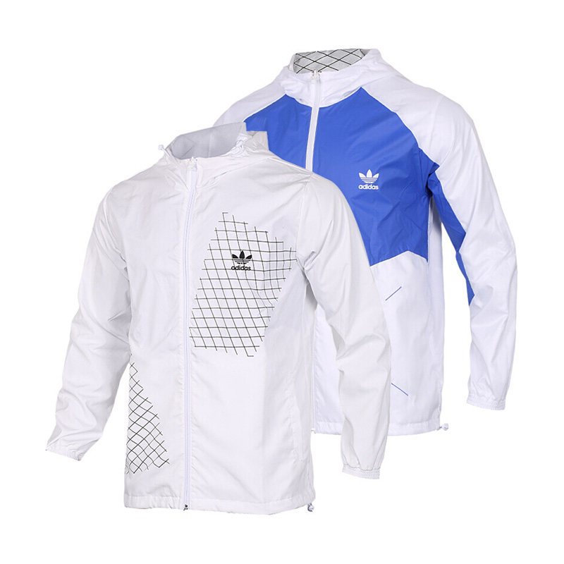 阿迪达斯三叶2018新款男子双面穿连帽防风梭织夹克外套CW5169_3 XL CW5169