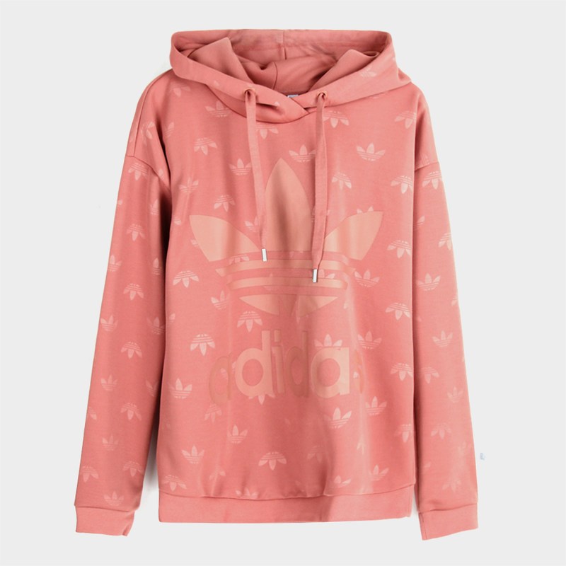 adidas阿迪达斯三叶卫衣女秋季女子运动舒适连帽套头衫CD6931 XS CD6931