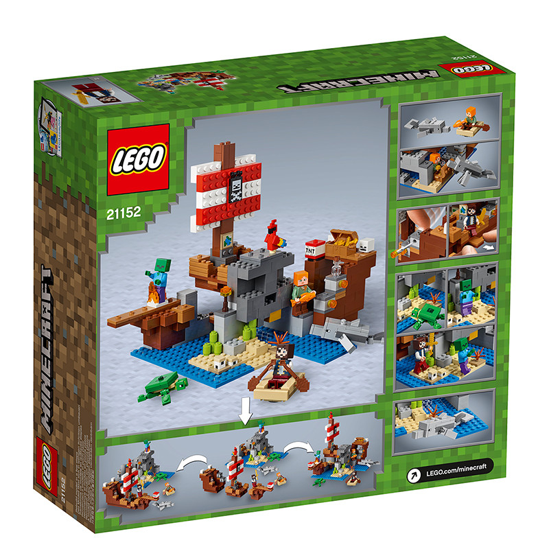 LEGO乐高 Minecraft乐高®我的世界® 海盗船大冒险21152