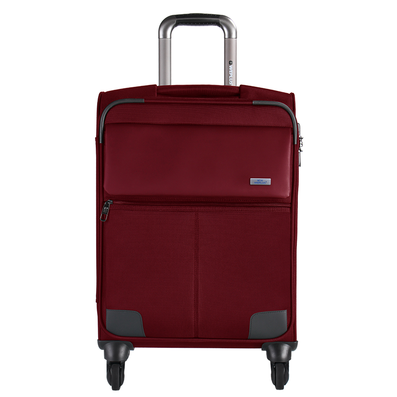 WEPLUS高端商务行李箱旅行箱男女22英寸拉杆箱软箱 红色 22寸