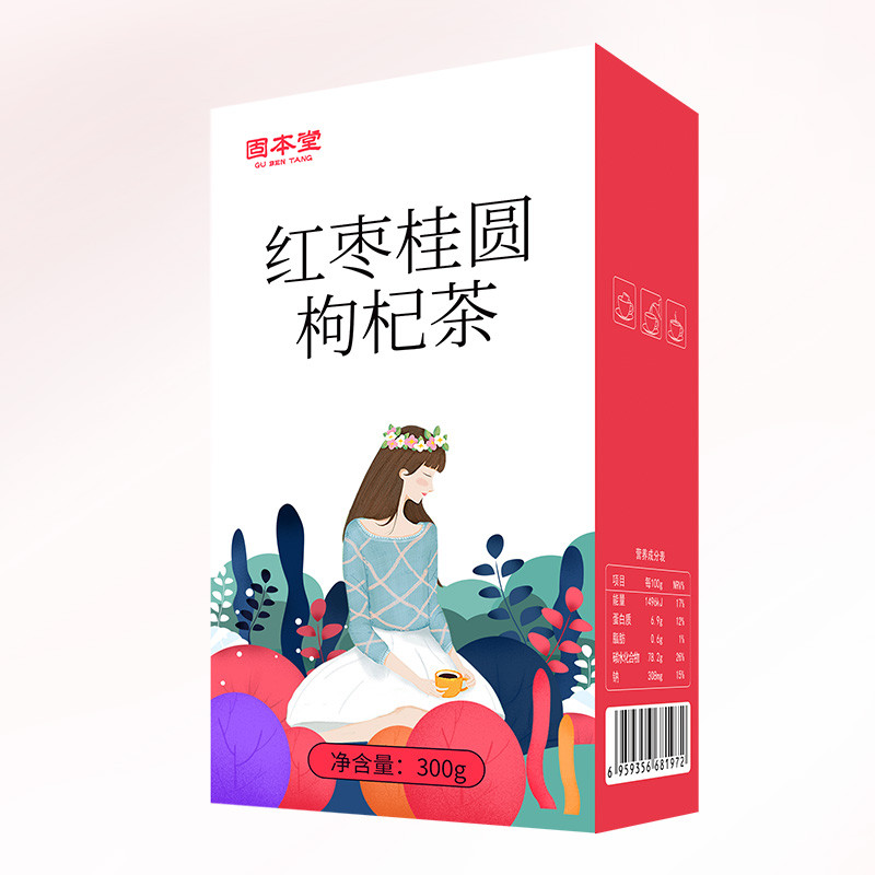 固本堂红枣桂圆枸杞茶300g