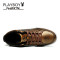 PLAYBOY/花花公子 男鞋秋冬季高帮休闲皮鞋男士加绒棉鞋子 40码 【DS67128新款】枣红加绒