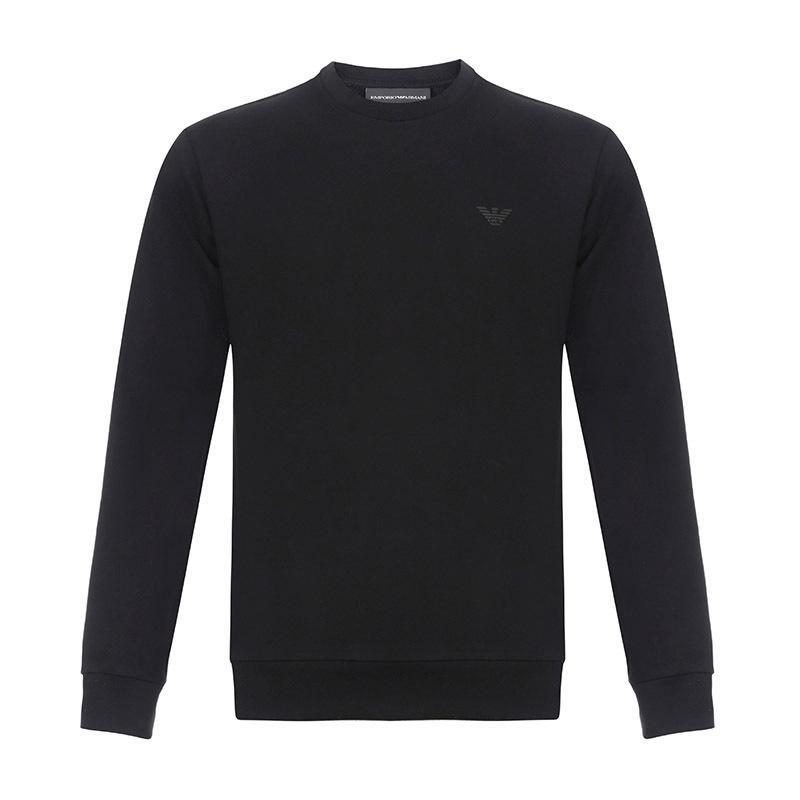 EMPORIO ARMANI 阿玛尼 男士混纺圆领长袖套头衫 8N1M16 1J07Z 0999-黑色 XS
