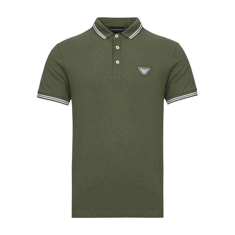 EMPORIO ARMANI 阿玛尼 男士棉质短袖POLO衫 3Z1F68 1JPTZ 0534-绿色 XS