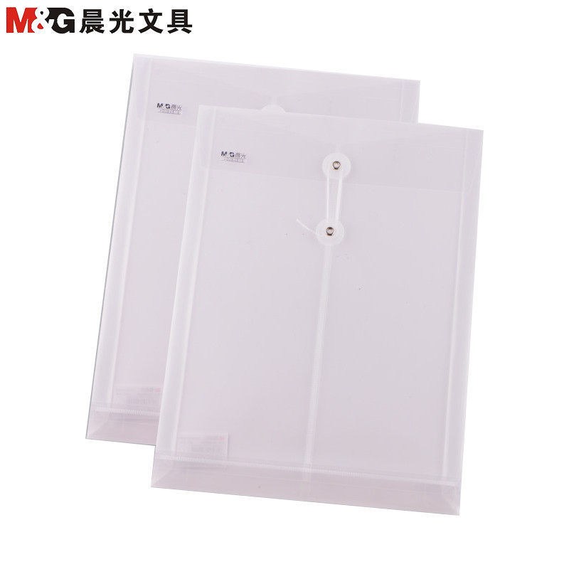 晨光(M&G) M94518 A4透明档案袋 竖式线扣资料袋 12个/包 白色