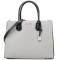 MICHAEL KORS 迈克·科尔斯 MK女包 MERCER系列皮革大号风琴款手提单肩包 30F8SM9T7I 珠光灰黑色拼色