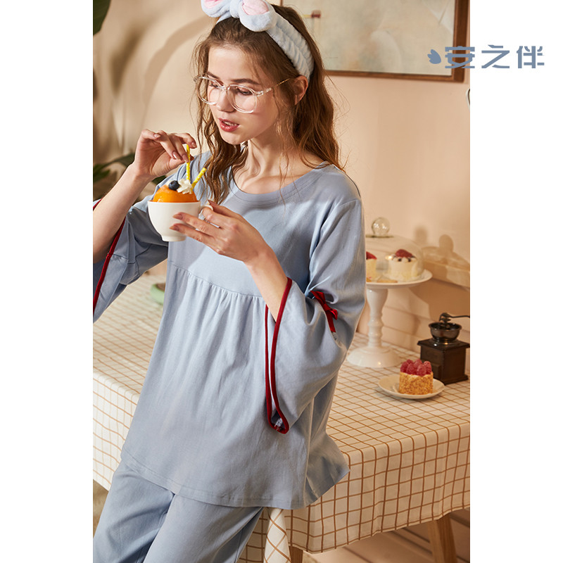 安之伴家居服套装83K7253 M 牛仔兰