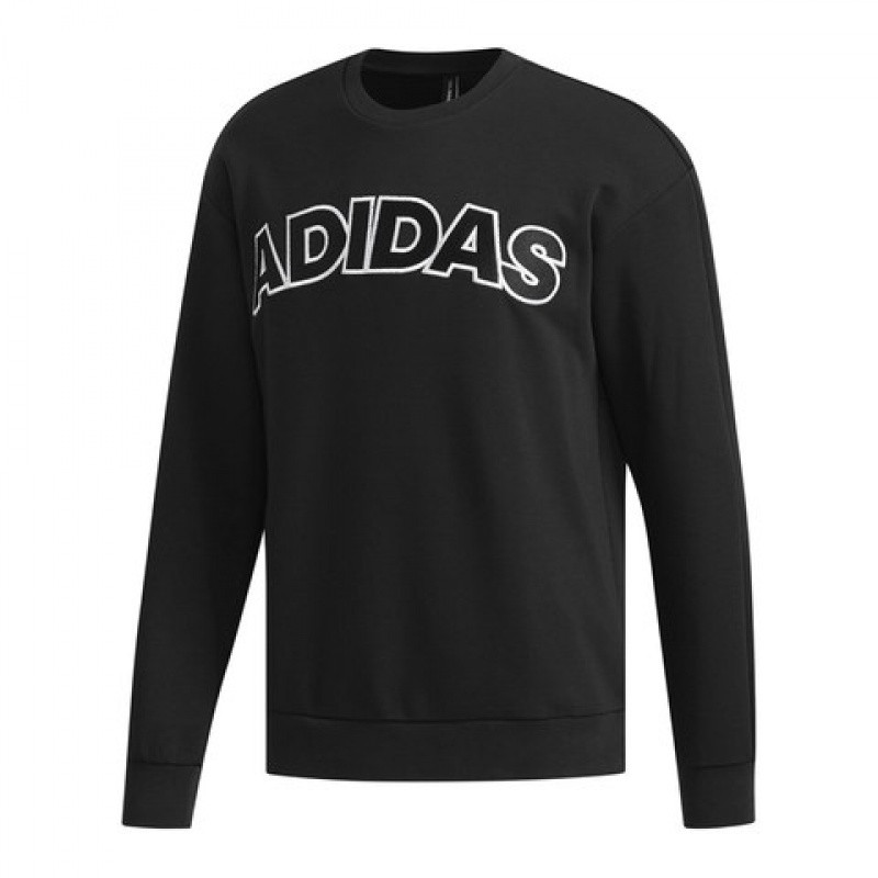 adidasneo阿迪休闲2018新款男子运动长袖卫衣针织套头衫DM4091 S 黑DM4091