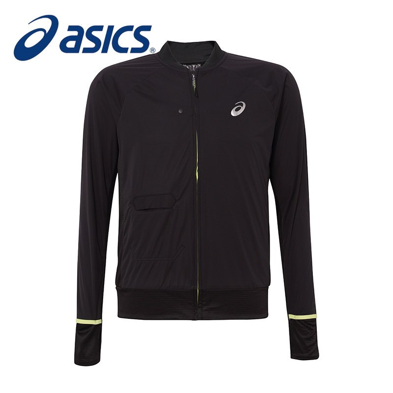 ASICS亚瑟士男士秋冬梭织夹克运动防风夹克XTW586-90 L 黑色