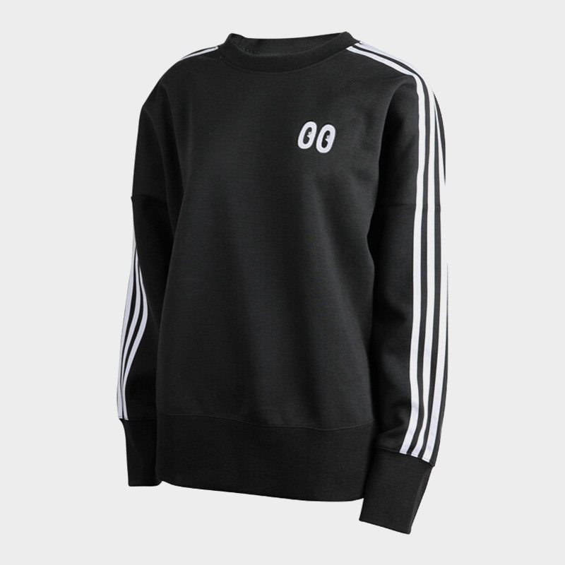 ADIDAS阿迪达斯迪三叶春季女子圆领针织休闲套头衫卫衣DV2667 S DV2667