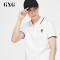 GXG男装夏季男士时尚修身休闲白色短袖POLO_1 190/XXXL 白色