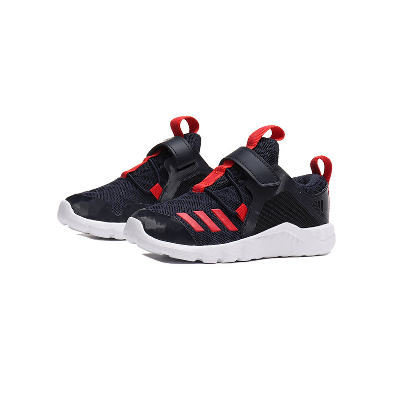 adidas童男鞋婴童鞋魔术贴学步宝宝休闲运动鞋D97468 D97468传奇墨水蓝+红色 24.5码/适合脚长140mm