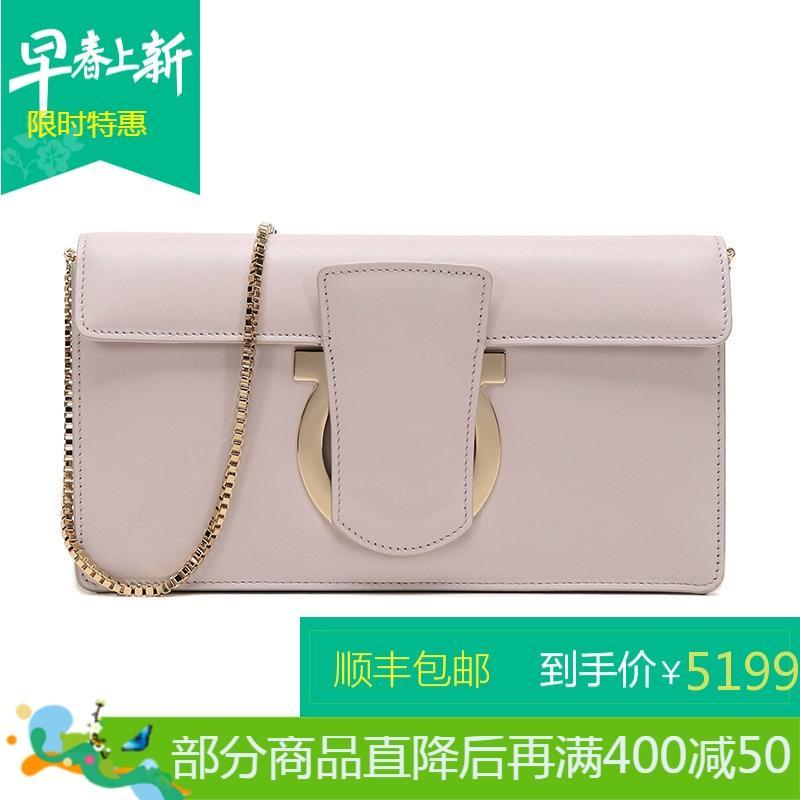 Salvatore Ferragamo 萨瓦托·菲拉格慕 女士牛皮手提单肩包 21F816 0683873-淡粉色