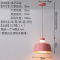 彩色家用简约时尚灯具个性创意餐厅店铺吧台led小灯北欧灯 粉红直径28CM赠送7W暖光LED灯泡