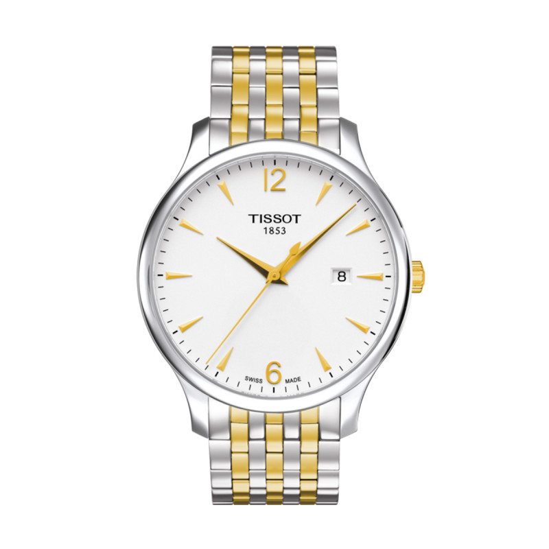 天梭(TISSOT)瑞士手表 俊雅系列商务简约钢带石英男表T063.610.22.037.00 白色