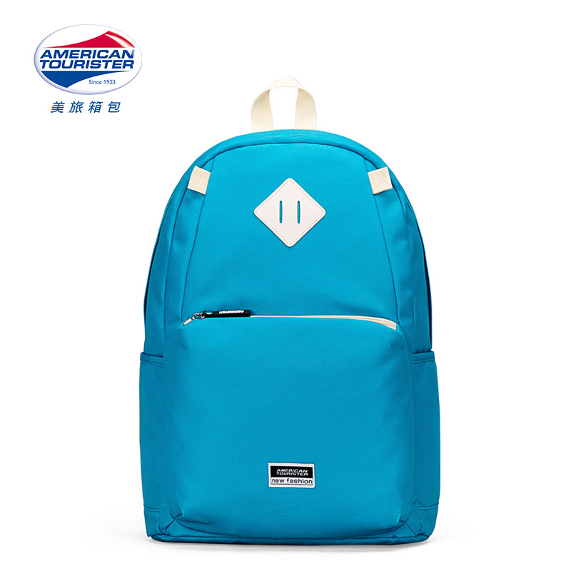 美旅双肩包学院风韩版校园旅行包包背包女书包627 新款蓝色