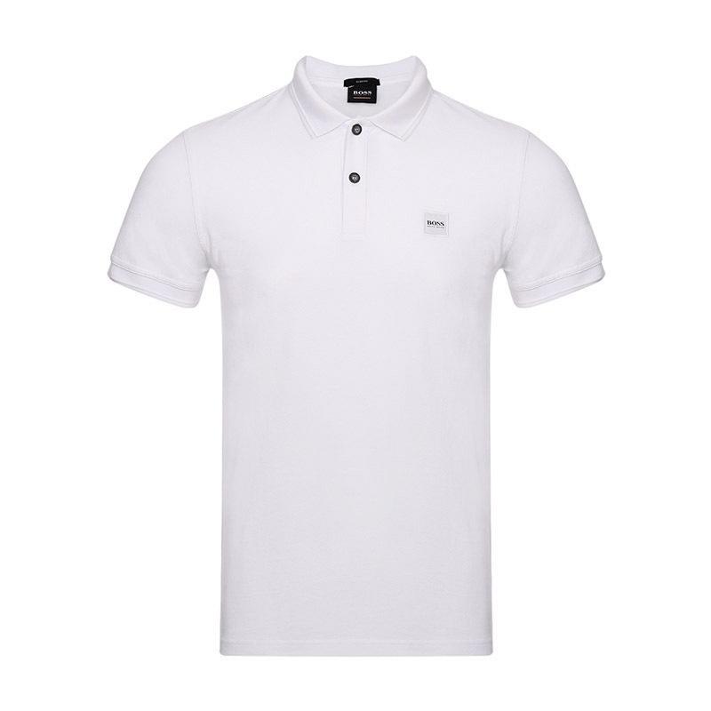 HUGO BOSS 雨果博斯 男士棉质短袖POLO衫T恤 50378365 100-白色 M