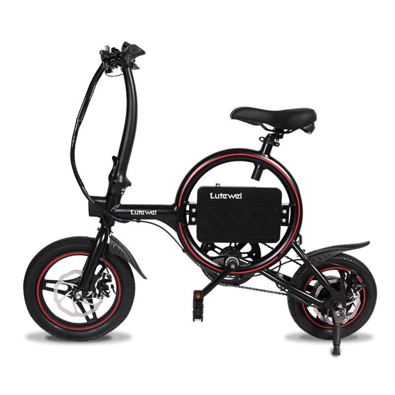 路特威O2 电动车 新国标电动自行车 锂电池折叠助力城市代步代驾车 智能电单车 黑色【7.5AH】