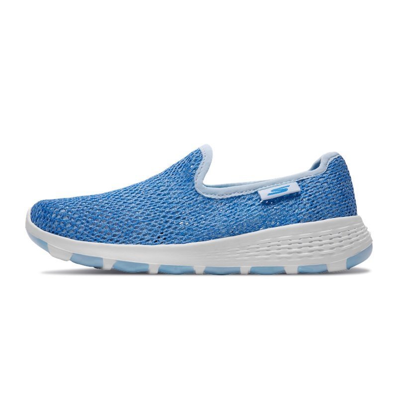 Skechers斯凯奇女鞋新款简约一脚套健步鞋懒人休闲运动鞋15650 蓝色/BLU 38
