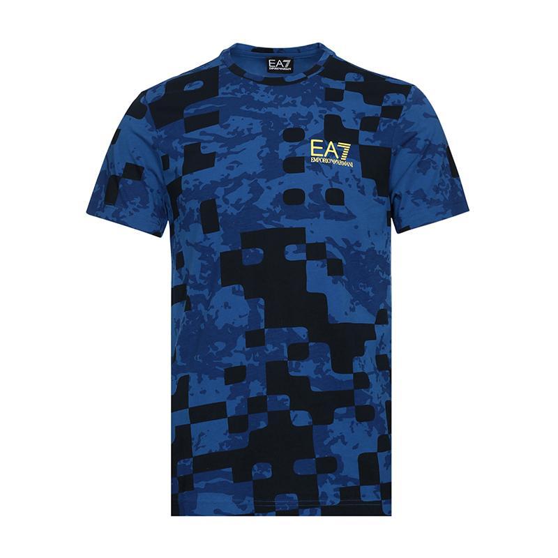 EMPORIO ARMANI EA7 阿玛尼 男士棉质圆领短袖T恤衫 3ZPT82 PJN0Z 2526-蓝色 M