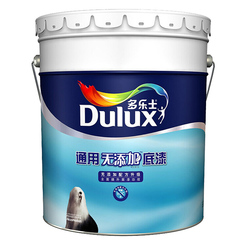 多乐士（Dulux） 通用无添加底漆乳胶漆内墙 油漆涂料 墙面漆底漆A914 18L 哑光白色