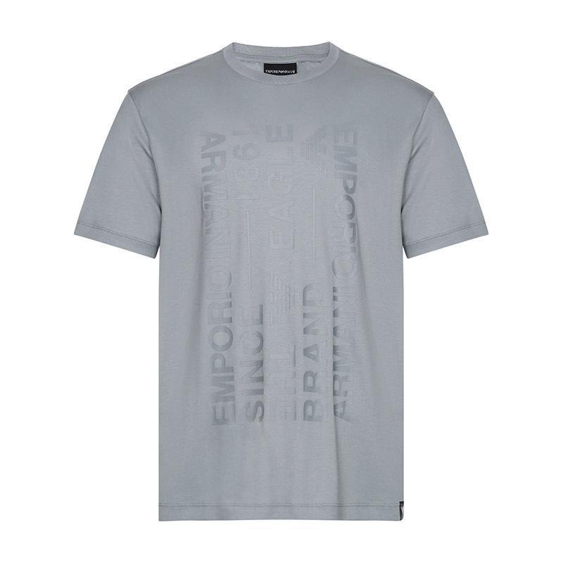 EMPORIO ARMANI EA 阿玛尼 男士棉质短袖T恤衫 3Z1T70 1JSTZ 0612-灰色 L
