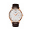 Tissot 天梭俊雅系列皮带石英男表T0636103603800 玫金色棕皮带