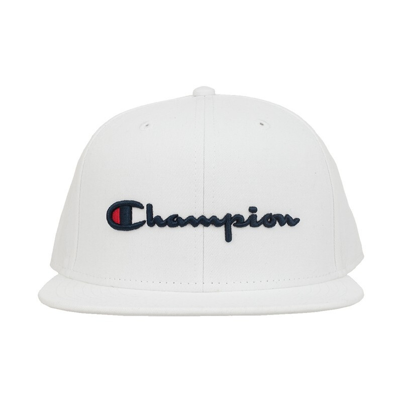 【直营】Champion冠军潮牌life线草写logo纯色男女通用平檐棒球帽帽子H0805 白色H0805-045