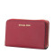 MICHAEL KORS Jet Set Travel拉链十字纹牛皮女士钱包 32H4GTVE9L 樱桃红