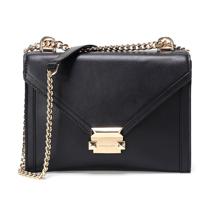 MICHAEL KORS 迈克·科尔斯 MK女包 牛皮大号女士单肩斜挎包 30T8GXIL3L BLACK-黑色