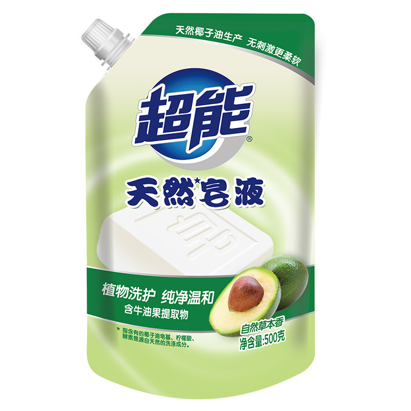 超能天然皂液袋500g