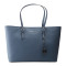 MICHAEL KORS Jet Set Travel金属吊饰拉链牛皮女士单肩包 30T5STVT2L 牛仔蓝色