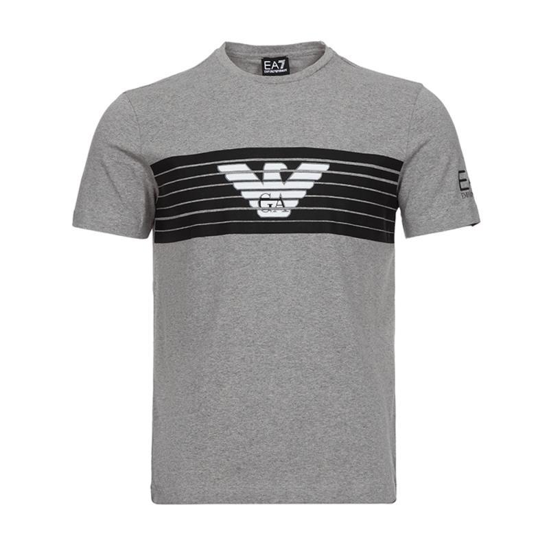 EMPORIO ARMANI EA7 阿玛尼 男士棉质圆领短袖T恤衫 6ZPT29 PJ18Z 3905-杂灰色 XS