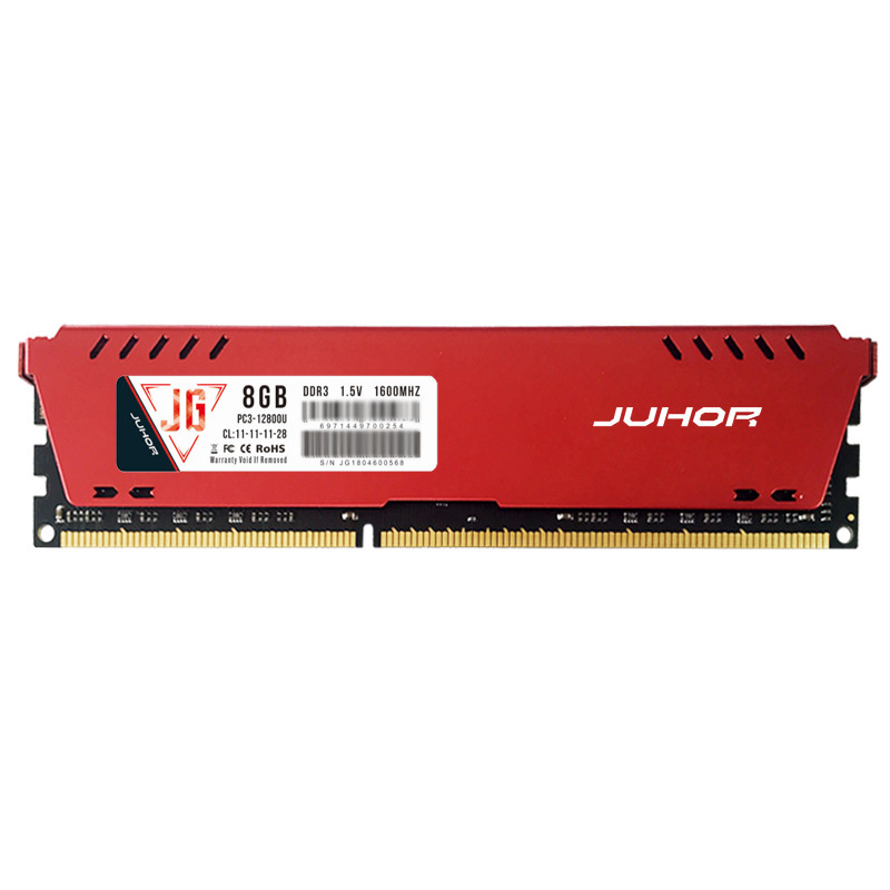 JUHOR 玖合精工 DDR3 1600 8g台式机内存条 散热马甲