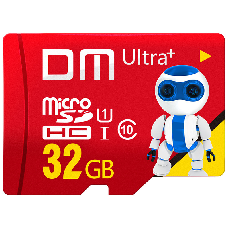 DM 32GB TF（MicroSD）存储卡 C10 机器人TF卡 手机内存卡行车记录仪平板高速存储卡红色