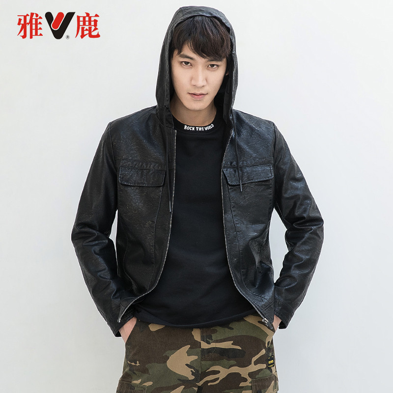 雅鹿男士夹克YB00116007 XXL 黑色